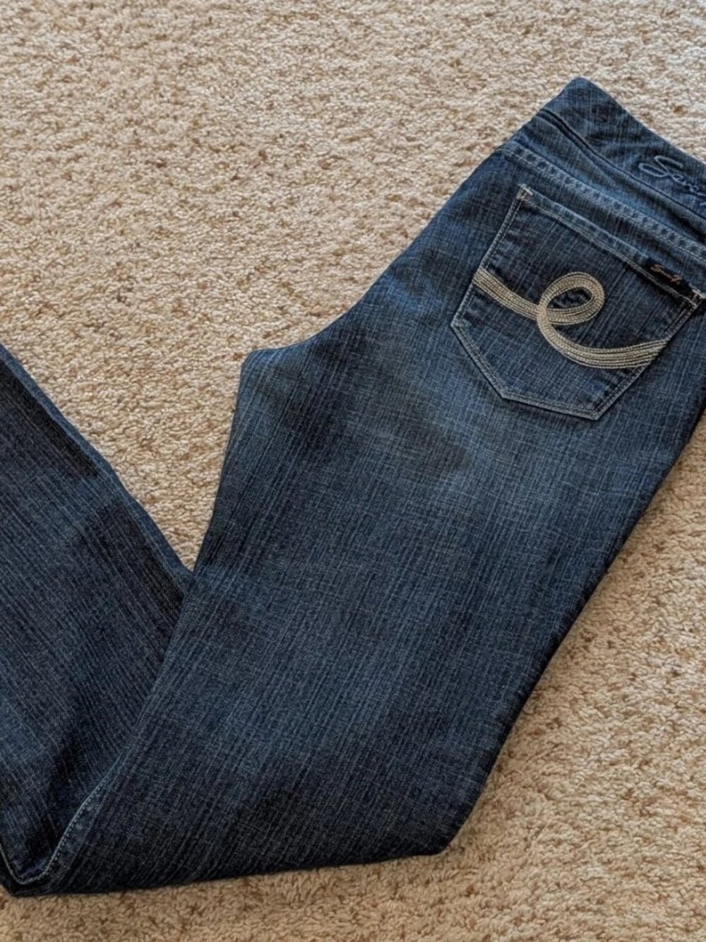 Seven 7 Women’s Blue Jeans Size 10 Medium Wash RN 109890 Boot Cut Stretch Flare